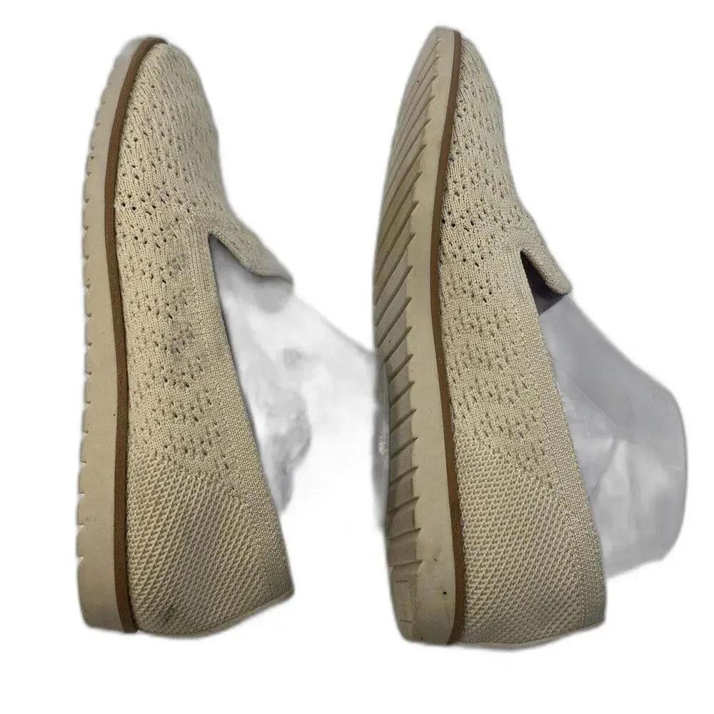 Zodiac Women's Shoes Tan Cream Size 8 M Kit Knit Loafers Slip On Flats Birch